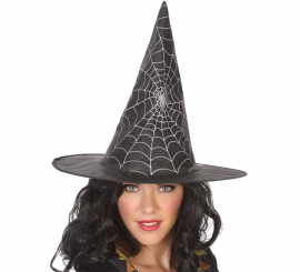 Black Hat with Cobwebs for witch 34x40 cm
