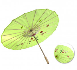 85x52 cm green floral Chinese umbrella