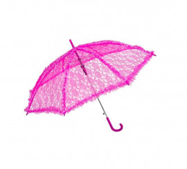 Colonial Lady Parasol with Fuchsia Lace