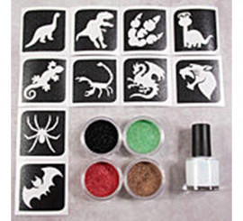 Sparkling Powder or Dino Bright Powders 4x5 ml + Fix Gel