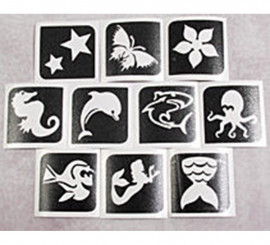 Estêncil de tatuagem temporária Aqua