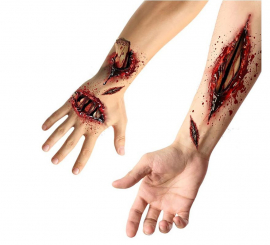 Tatuagens adesivas para feridas abertas