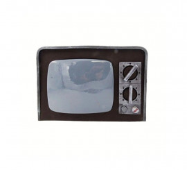 Broken TV with light and sound