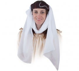 Cocar medieval com bordado em várias cores