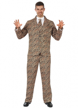 Fato de leopardo engraçado para homem