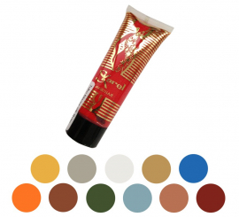 20 ml water-based makeup tube in various colors.