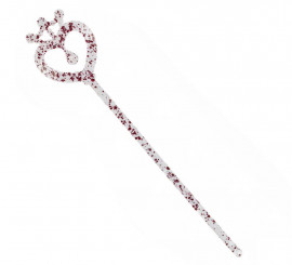 Varinha de coração branco claro com sangue 30 cm