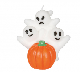 Fantasmas de vela com abóbora 10 cm