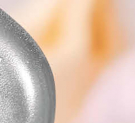 Vela metálica prateada nº 3, 8 cm