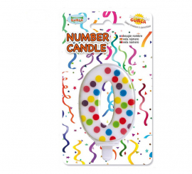 Vela Pontos coloridos com o número 0.