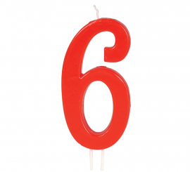 Vela Vermelha nº 6 de 12 cm