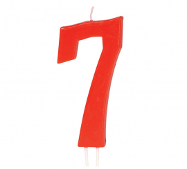 Vela Vermelha nº 7 de 12 cm