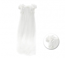 Véu de casamento branco e flores