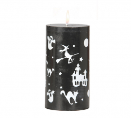 Véu preto com figuras de 13x7 cm