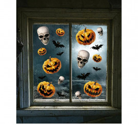 Pumpkins window electrostatic sheet 40 cm