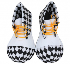 Harlequin Clown Shoes black and white checkered 36 cm