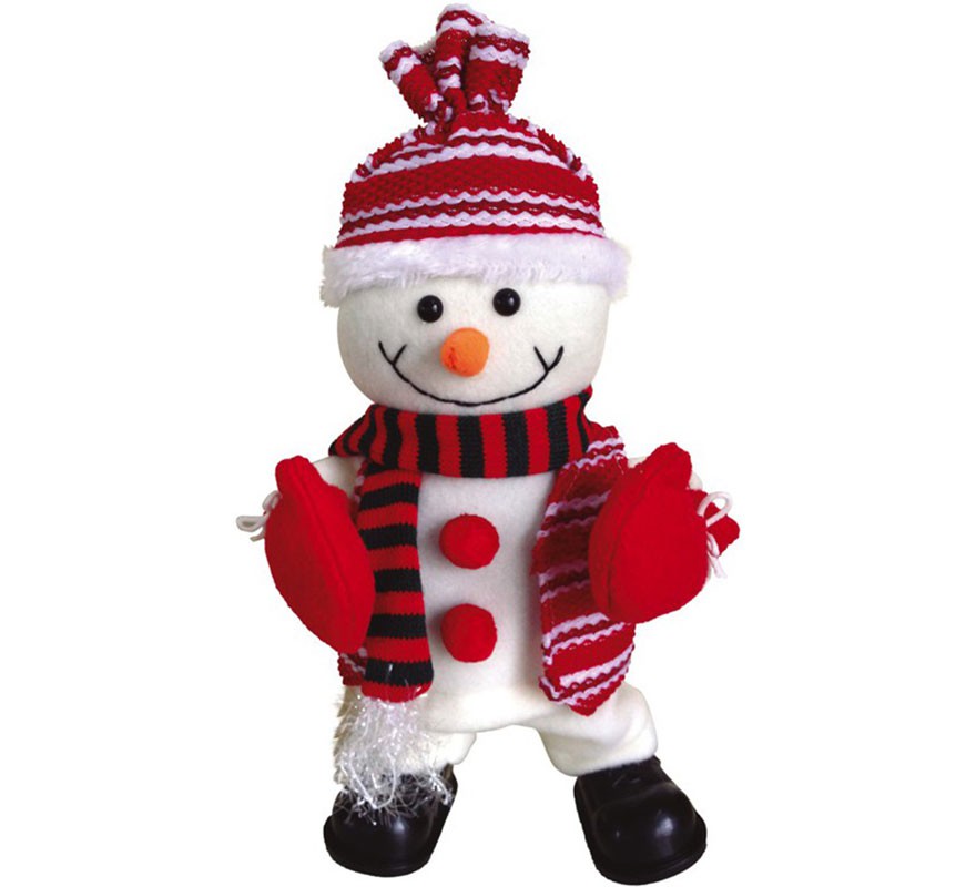 Dançarino de boneco de neve com música de 30 cm