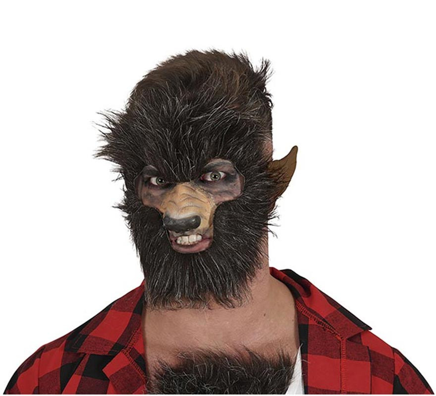 Orelhas de lobisomem de látex marrom