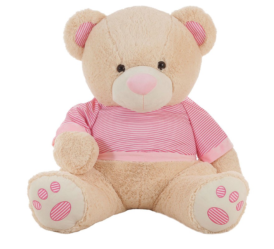 Urso de Pelúcia com Camiseta Rosa em vários tamanhos