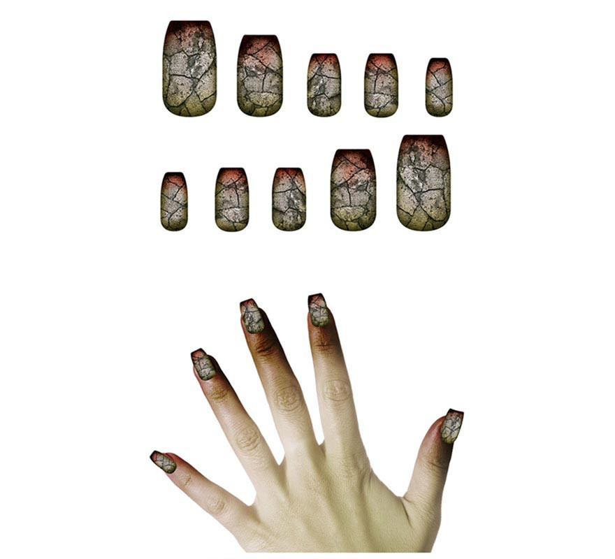 Pack of 10 Zombie Nails with glue
