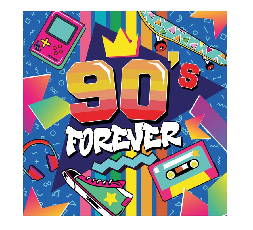 Pack of 12 90s Napkins of 33x33 cm