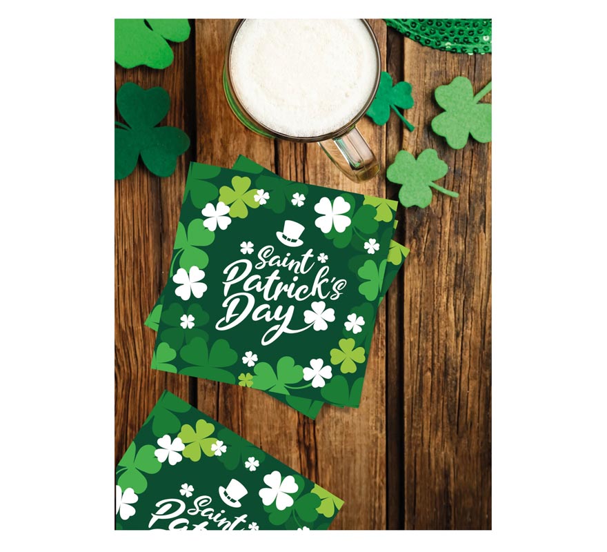 Pack of 12 St. Patrick's Day Napkins of 33x33 cm Pack of 12 St. Patrick's Day Napkins of 33x33 cm