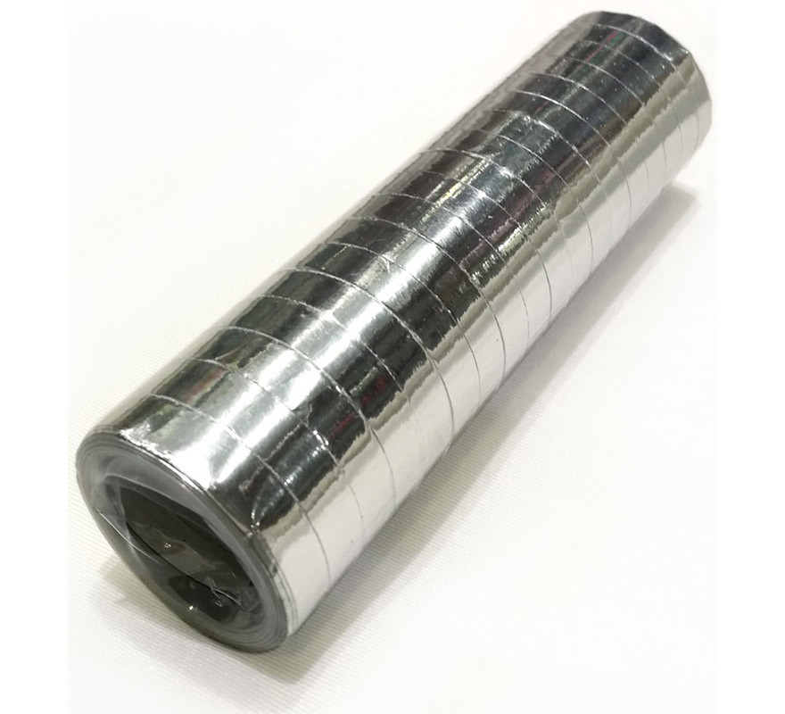Pack of 18 Metallic Silver Streamers of 4m