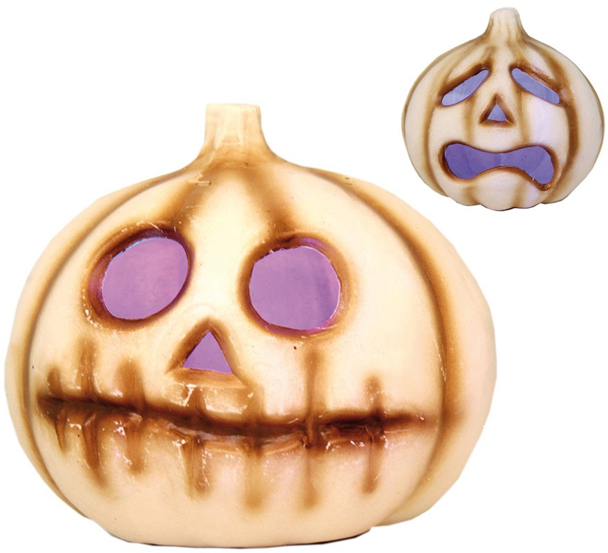 Pacote de 2 Abóboras Retro com Luz 19 cm