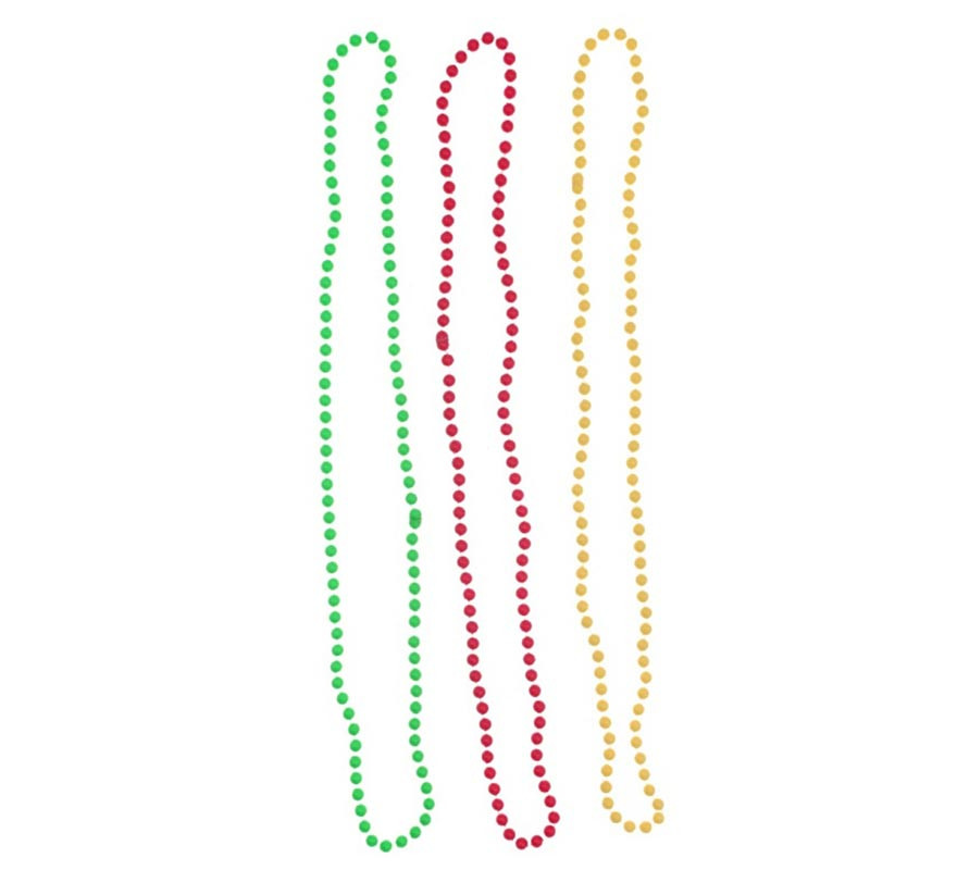 Pacote de 3 colares de contas neon de 40 cm em cores sortidas Pacote de 3 colares de contas neon de 40 cm em cores sortidas