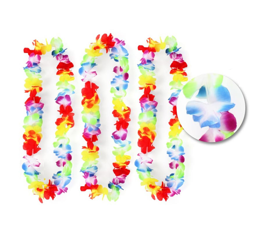 Pack of 3 small multicolored Hawaii necklaces
