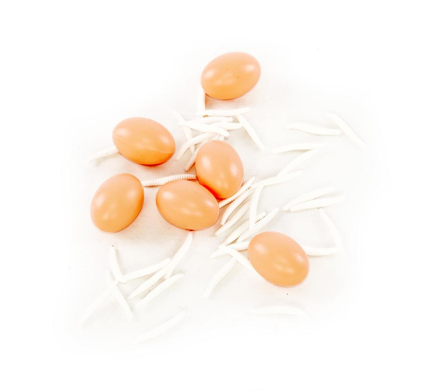 Pacote de 40 minhocas com 6 ovos