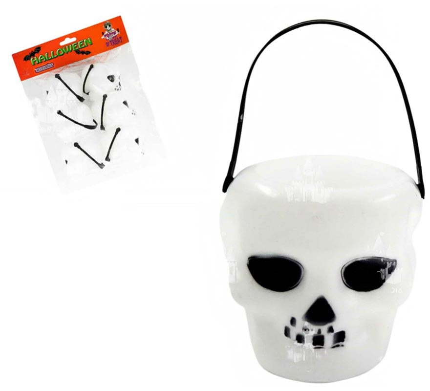 Pack of 6 11 cm Skull Baskets