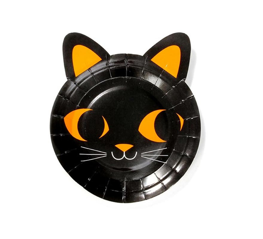 Pacote de 6 Pratos Gato Preto Pacote de 6 Pratos Gato Preto