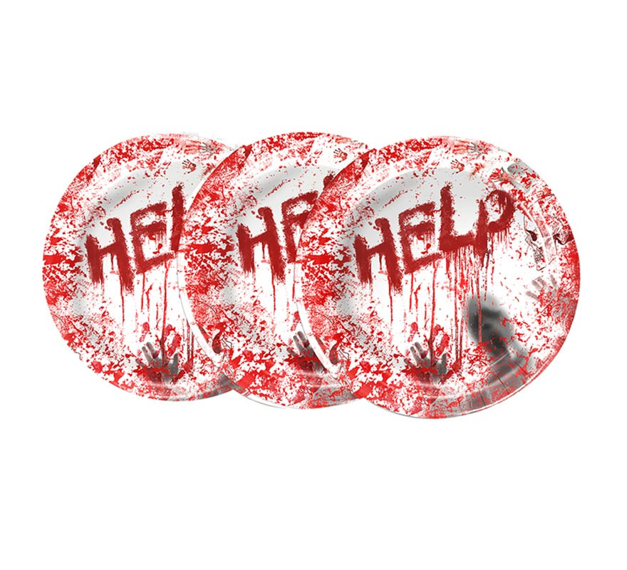 Pacote de 8 Pratos Sangrentos de 23 cm