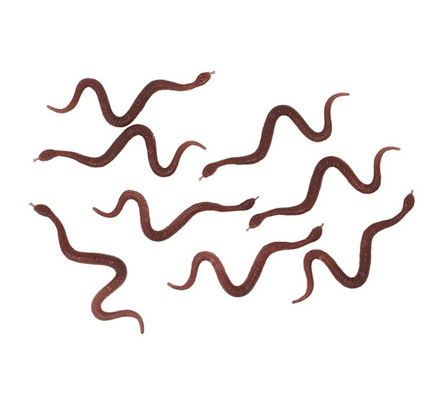 Pack of 8 Red Snakes of 9.5 cm Pack of 8 Red Snakes of 9.5 cm