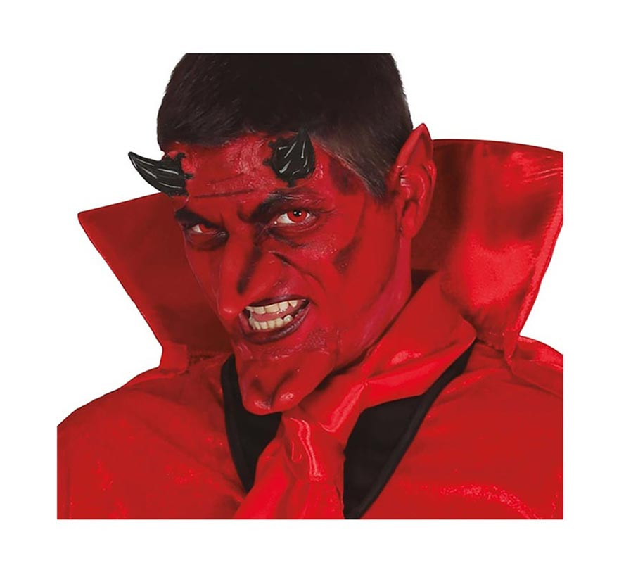 Pacote de chifres do diabo, queixo e nariz em látex