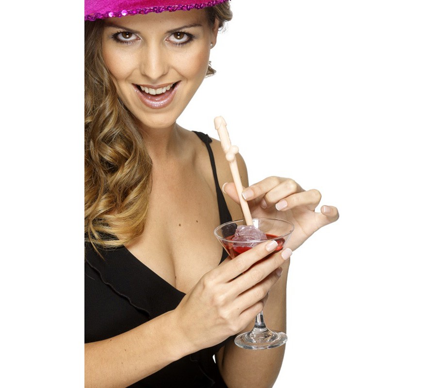 Canudos com forma de pênis 10 unidades