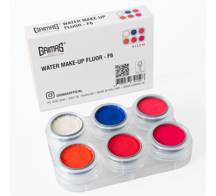6-color fluorescent water-based makeup palette 6-color fluorescent water-based makeup palette