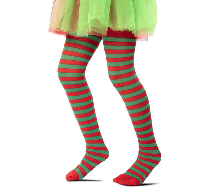 Children's Elf Striped Tights