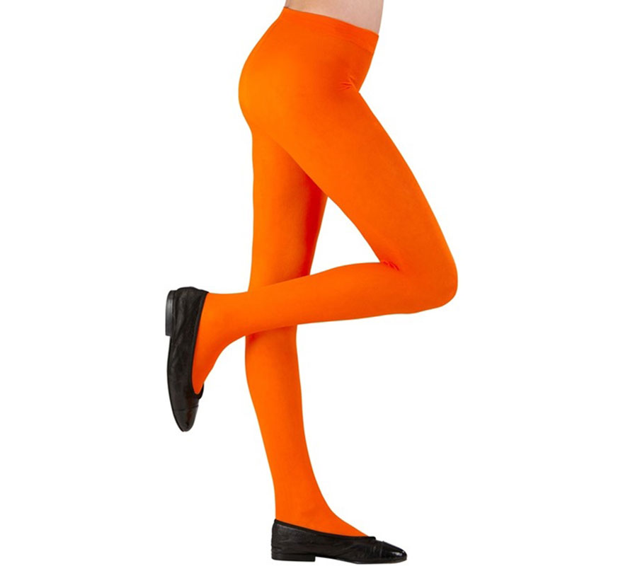 40 DEN orange tights for girls