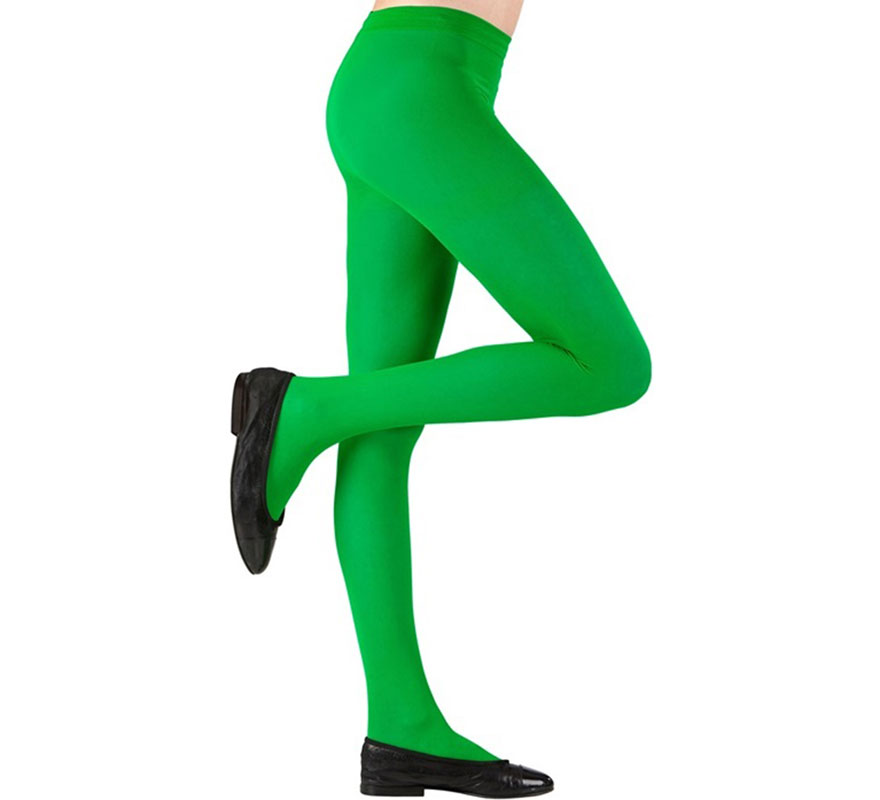 Meia-calça verde 40 DEN para meninas