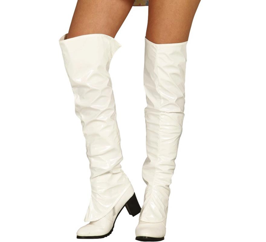 Pair of white boot covers
