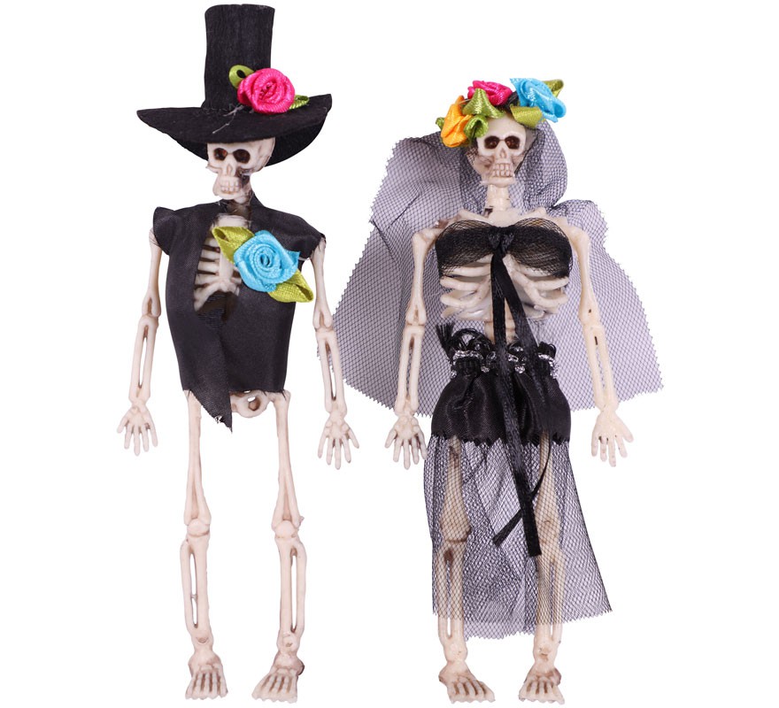 Dia do esqueleto do casal casamento 15 cm