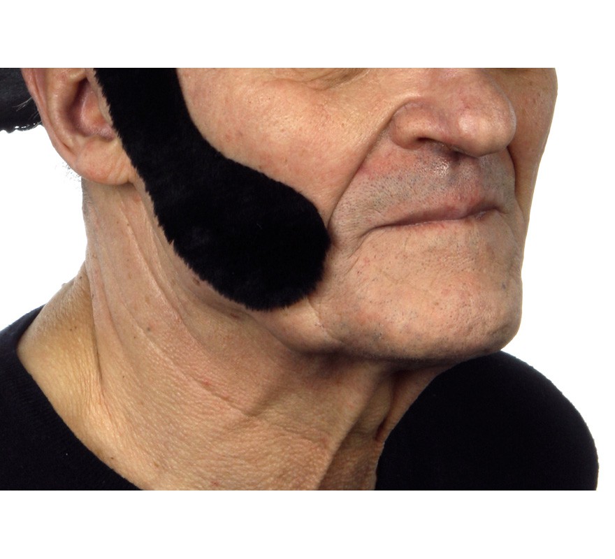 Templos pretos largos e curvos