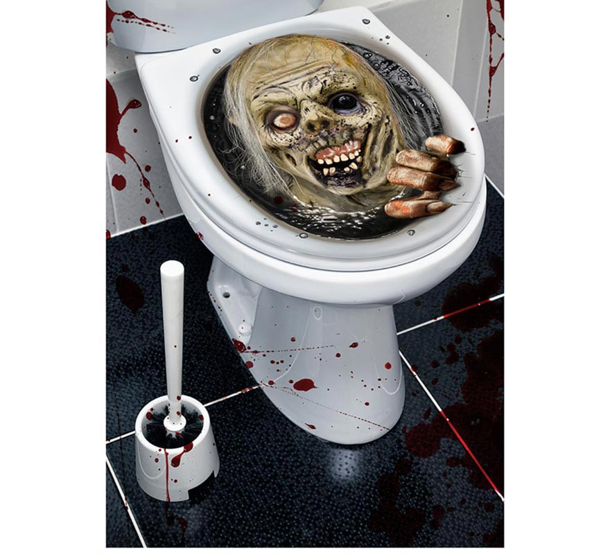 Zombie sticker for toilet lid 30x40 cm