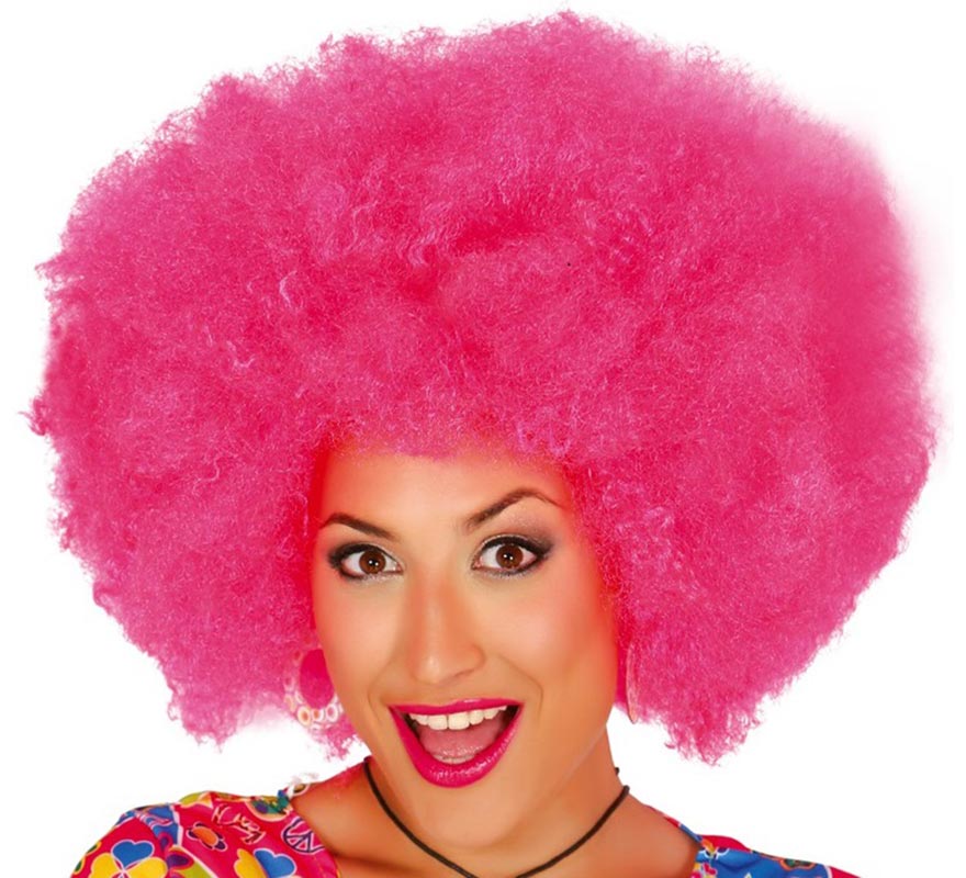 Extra large pink afro wig Extra large pink afro wig