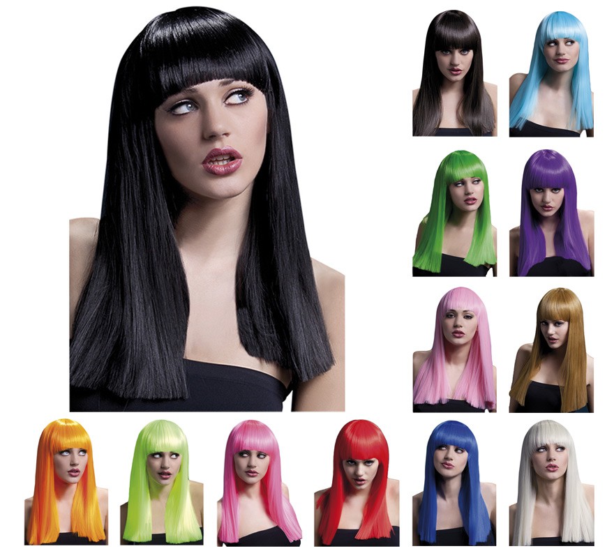 Alexia wig with high-end bangs in various colors