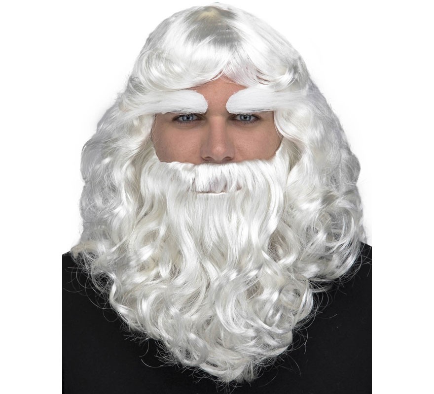 Peruca, barba e sobrancelhas de Papai Noel