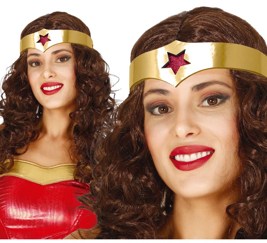 Peruca Mulher Maravilha com Diadema