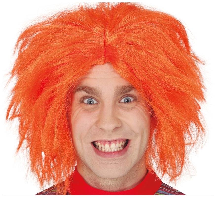Orange Devil Doll Wig